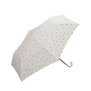 【w.p.c】日本Wpc. 愛心釦圓點晴雨傘 抗UV 附標準收納袋(6375-OF 白色)