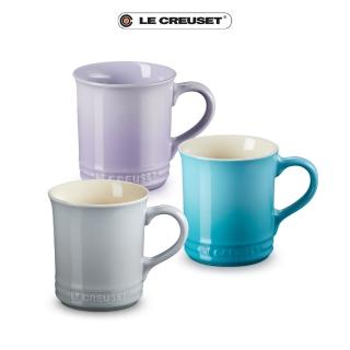 【Le Creuset】瓷器馬克杯400ml(粉彩紫/加勒比海藍/迷霧灰)