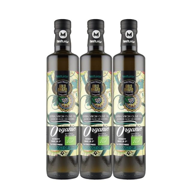 【BIOES 囍瑞】瑪依娜有機冷壓初榨特級橄欖油500ml*3(玻璃瓶裝)