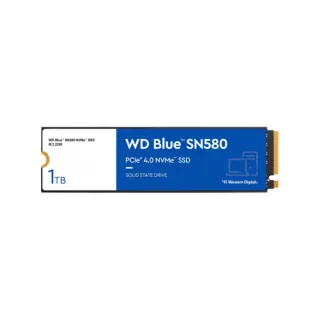 【WD 威騰】WD BLUE藍標 SN580 1TB Gen4 NVMe PCIe SSD固態硬碟(WDS100T3B0E)