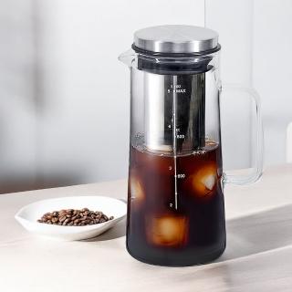 【Artist精選】玻璃咖啡泡茶壺1000ml(附304不鏽鋼濾網)