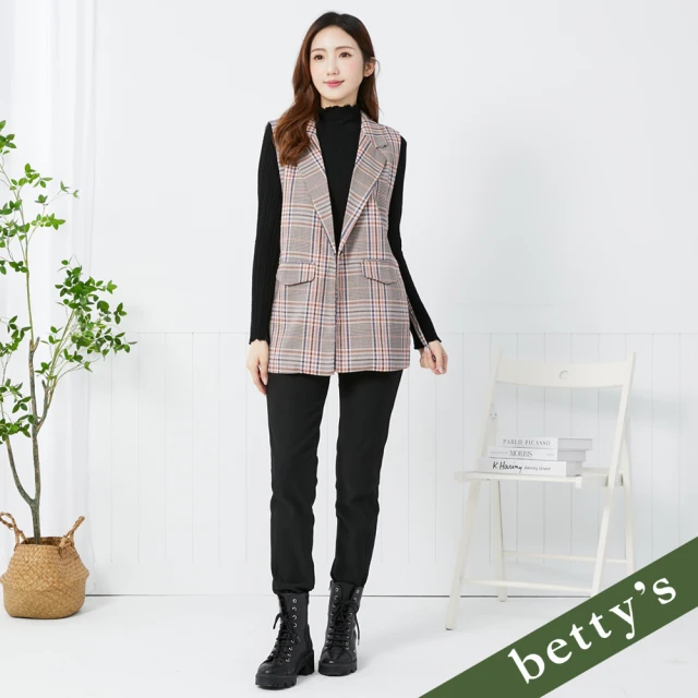 betty’s 貝蒂思 內刷毛長腿顯瘦長褲(黑色)