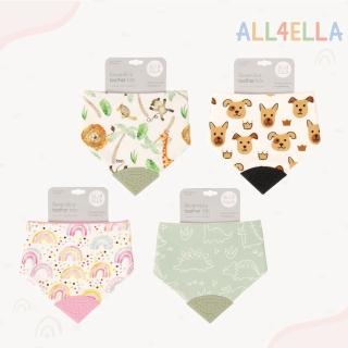 【All4Ella】雙面咬咬兜(口水巾 領巾 圍兜 固齒器 三角巾)