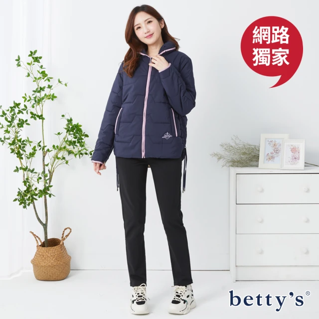 betty’s 貝蒂思 網路獨賣★蓄熱保暖刷毛顯瘦長褲(黑色)