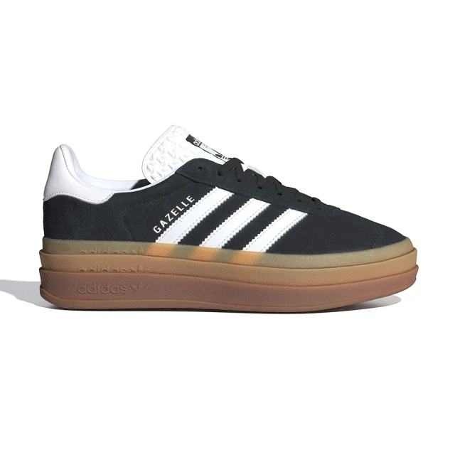 adidas 愛迪達 Gazelle Bold W 女鞋 黑白色 厚底 增高 復古 麂皮 拼接 休閒鞋 IE0876