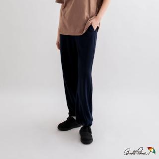 【Arnold Palmer 雨傘】女裝-個性LOGO抽繩束腳兩穿休閒長褲(藏青色)