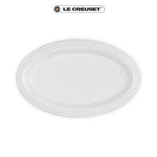 【Le Creuset】瓷器輕虹霓彩系列橢圓盤25cm(雪花白)