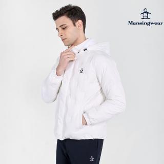 【Munsingwear】官方直營 企鵝牌 男款白色企鵝趣味可拆帽羽絨外套 MGUL6605