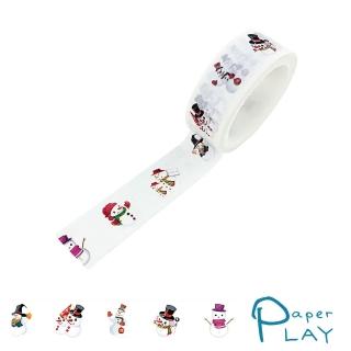 【Paper Play】和紙膠帶-聖誕小雪人(和紙膠帶 聖誕膠帶 雪人膠帶)