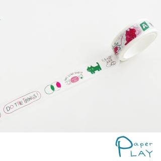 【Paper Play】和紙膠帶-ABC貓咪(和紙膠帶 英文膠帶 貓咪膠帶)