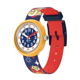 【Flik Flak】兒童錶 YEAR OF THE SNAKE 兒童手錶 兒童禮物 瑞士錶 編織錶帶(31.85mm)