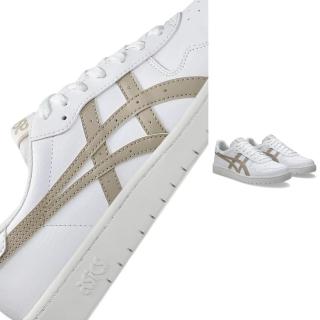 【asics 亞瑟士】JAPAN S 女款 復古 休閒鞋(1203A615-102 白 奶茶 休閒 走路鞋 亞瑟士)