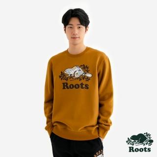 【Roots】Roots男裝- FROSTY FUN 圓領上衣(蜂巢棕)