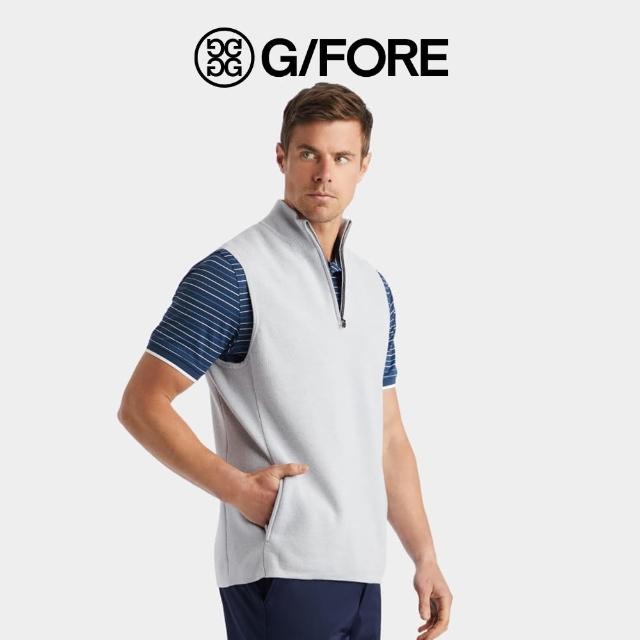 【G/FORE】MERINO WOOL TECH LINED DUNES VEST 男士 機能背心 淺灰色(G4MF23S100-NIMHR)