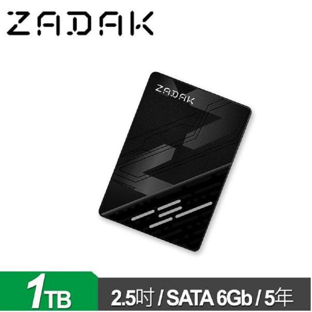 【Apacer 宇瞻】ZADAK TWSS3 1TB 2.5吋 SATA SSD固態硬碟(讀：560Ms/寫：540Ms)