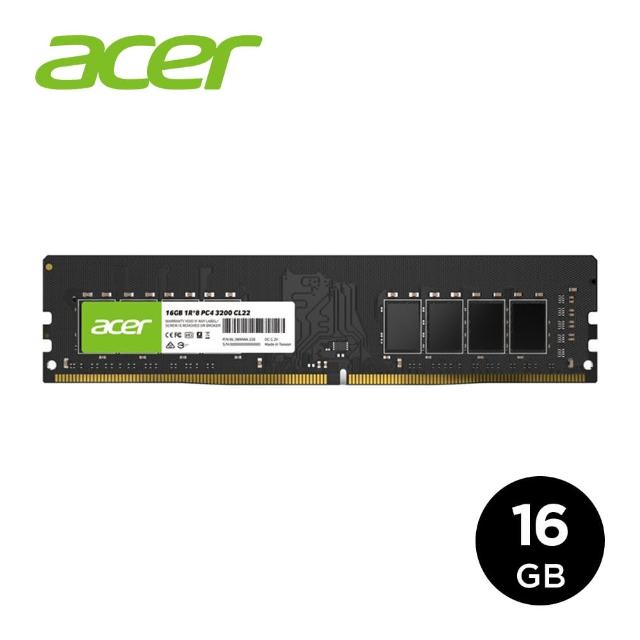 【Acer 宏碁】DDR4 3200 16GB 桌上型記憶體(頻率:3200MHz)