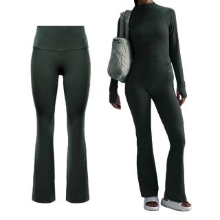 【NIKE 耐吉】Zenvy HR Flare 女款 綠色 小Logo 訓練 運動 高腰 喇叭褲 長褲 FV7922-338