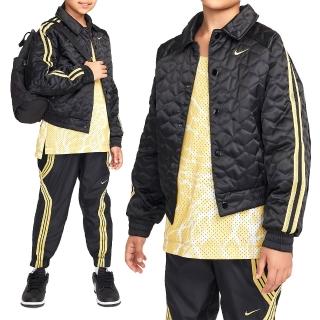 【NIKE 耐吉】K NK COB Bomber JKT 大童 黑色保暖 抗水 微落肩 飛行夾克 外套 FV0319-010