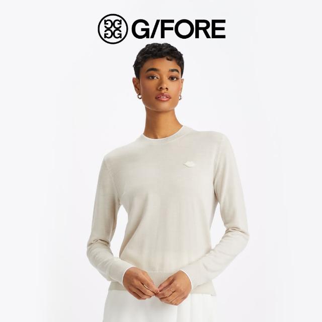 【G/FORE】MOTHER GOLFER MERINO WOOL CREWNECK SWEATER 女士 羊毛圓領毛衣 米白色(G4LF23S600B-STNH)