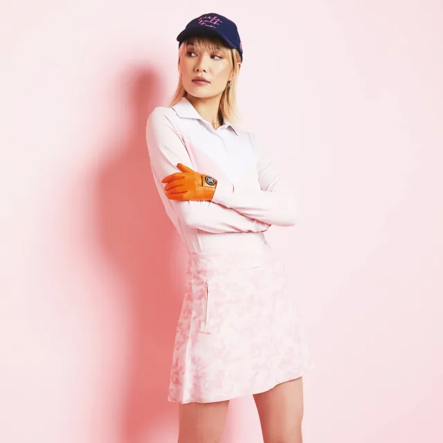 【G/FORE】CAMO SILKY TECH NYLON A-LINE SKORT 女士 高爾夫球裙 粉色(G4LF23B05C-CAMEO)