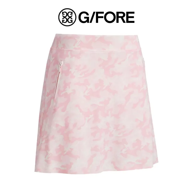 【G/FORE】CAMO SILKY TECH NYLON A-LINE SKORT 女士 高爾夫球裙 粉色(G4LF23B05C-CAMEO)