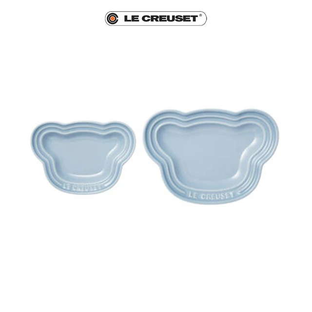 Le Creuset 瓷器嬰兒小熊盤 2入(海岸藍)