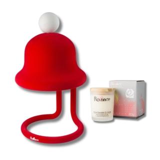 【Rofancy 洛帆晞】Merry Xmas-耶誕雪鈴融蠟燈+香氛蠟燭組合(紅鈴鐺白球+80g香氛蠟燭)