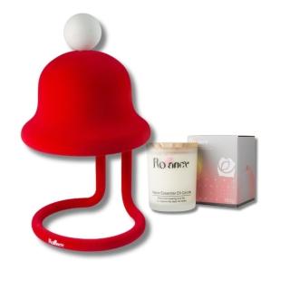 【Rofancy 洛帆晞】Merry Xmas-耶誕雪鈴融蠟燈+香氛蠟燭組合(紅鈴鐺白球+180g香氛蠟燭)