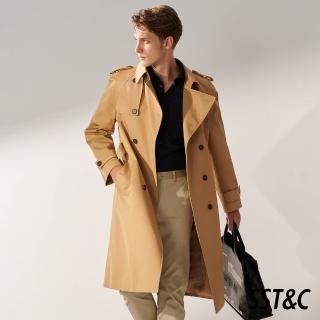 【SST&C】卡其色雙排扣長版風衣00142410003(換季65折)