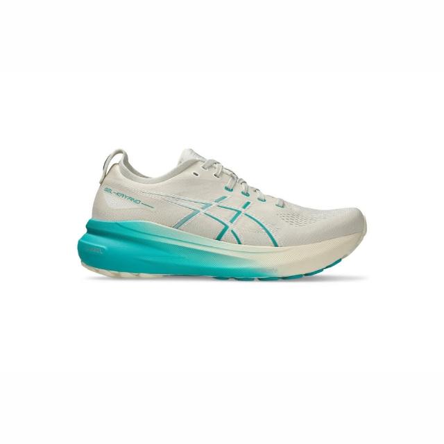 【asics 亞瑟士】Gel-kayano 31 男 慢跑鞋 緩衝 彈力 米 藍綠(1011B867-200)