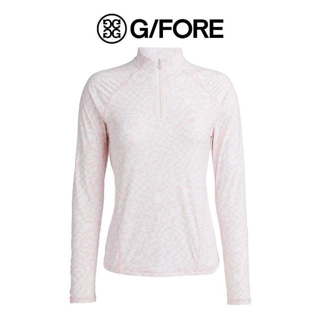 【G/FORE】QUARTER ZIP 女士 半開襟拉鍊長袖上衣 粉色(G4LF23K874B-CAMEO)