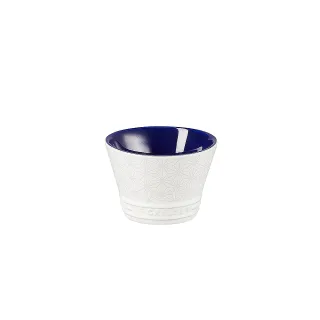 【Le Creuset】瓷器新采和風日式圖騰飯碗150ml(靛青藍)