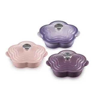 【Le Creuset】琺瑯鑄鐵鍋山茶花燉飯鍋 20cm(水晶紫/甜心粉/藍鈴紫)