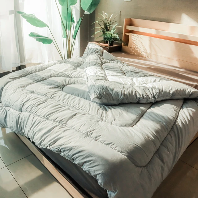 京都手祚 塔芙絨石墨烯鋪棉保暖床包枕套+立體雕花羊羔絨保暖毯