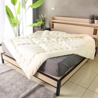 【小老闆寢具】100%天然羊毛被 雙人180x210cm(自然暖度 羊毛纖維 冬被 暖被)