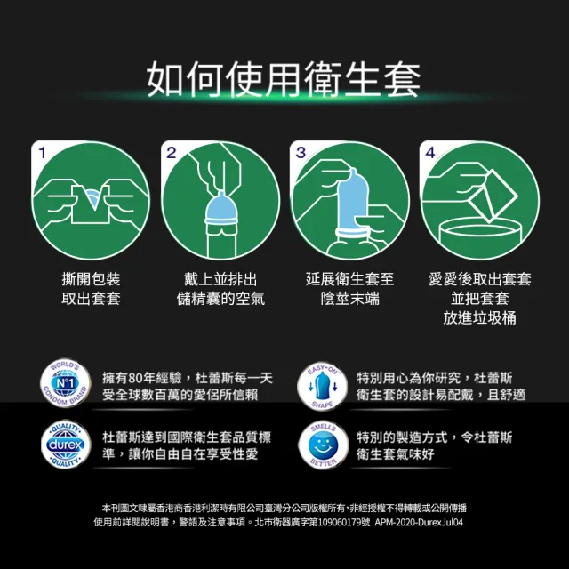 【Durex 杜蕾斯】飆風碼保險套3入/盒(避孕套/衛生套/持久溫存系列)