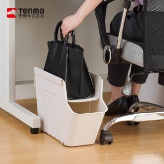 【TENMA 天馬】FitsWORK桌下型移動式辦公包包雙層置物架(包包收納盒 紙簍 公事包置物架 公文包收納)