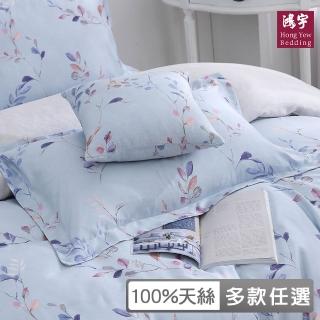 【HongYew 鴻宇】60支100%天絲 歐式壓框薄枕套-多款任選(2入)