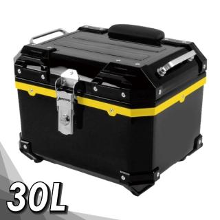 【Astutain】阿斯圖坦 30L 塑合金烤漆車尾箱 機車後箱 機車後備箱 機車置物箱 機車行李箱(曜影黑)