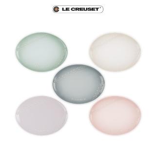 【Le Creuset】蕾絲花恬系列瓷器橢圓盤 27cm(多色任選)