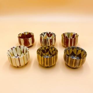 【江戶御緣物語】箱根寄木細工 日本工藝品 小酒杯 杯子(單個販售)