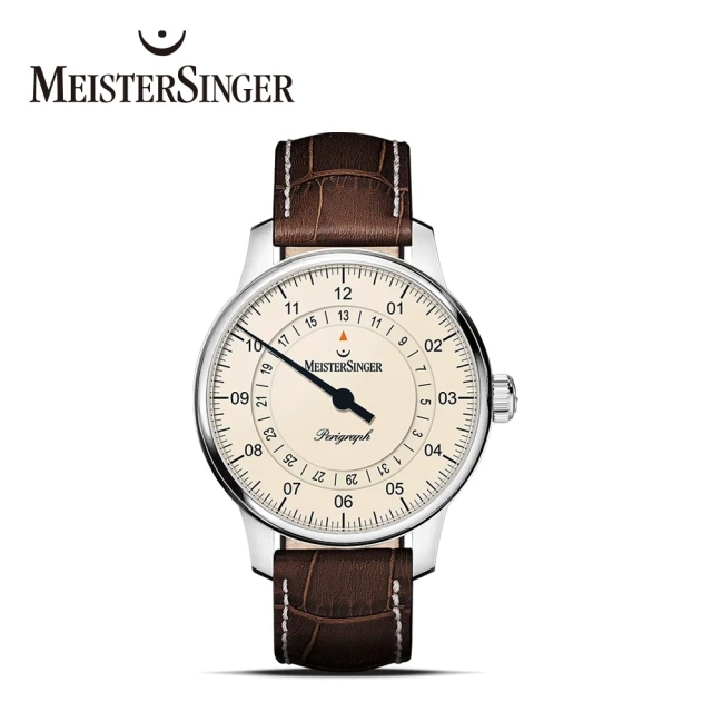 MeisterSinger 明斯特單指針 AM1003 Perigraph象牙色機械手錶(自動上鍊)