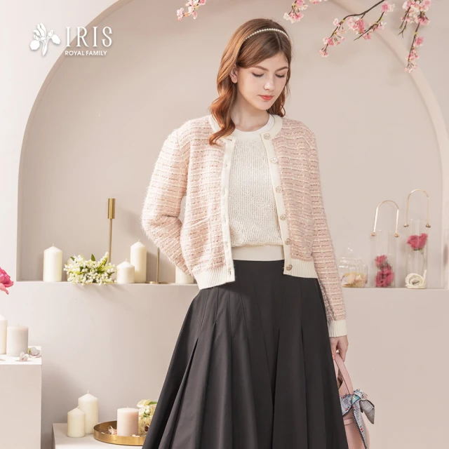 IRIS 艾莉詩 法式氣質雙排釦縮腰風衣外套-卡其色(467 IRIS 艾莉詩 高雅亮蔥針織開襟上衣-2色(46801)