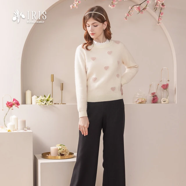 IRIS 艾莉詩 法式氣質雙排釦縮腰風衣外套-卡其色(467 IRIS 艾莉詩 簡約修身垂墜感寬褲-黑色(46320)