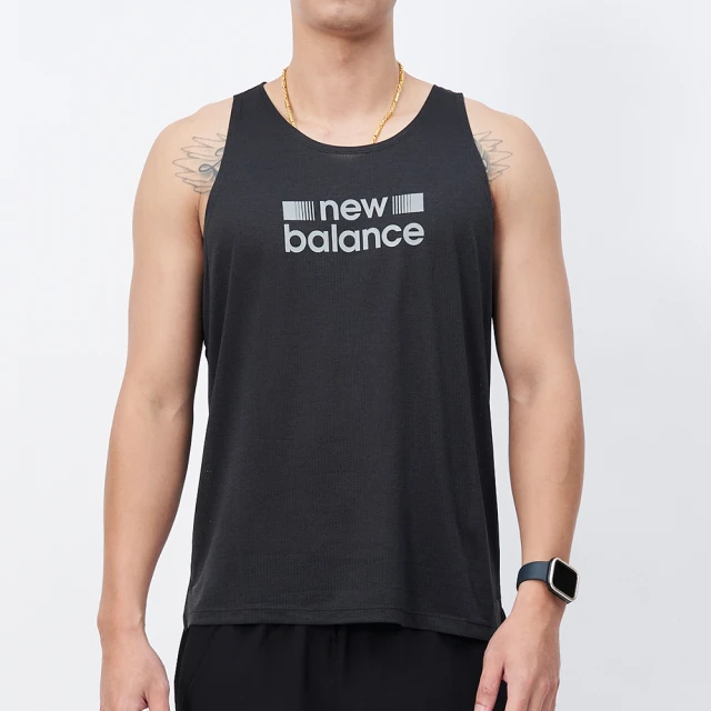 NEW BALANCE 男款 黑色 運動 訓練 快乾 美規 背心 MT43255BK