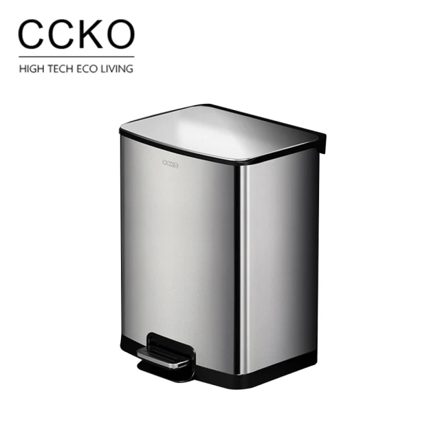 CCKO 不鏽鋼腳踏垃圾桶 30L 輕聲緩降 腳踏式垃圾桶(不鏽鋼垃圾桶/居家/客廳/廚房/衛浴/收納桶)