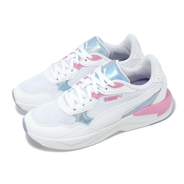 PUMA 休閒鞋 X-Ray Speed Lite Bouncy Sky JR 大童 白 粉藍 拼接 緩衝(398005-01)