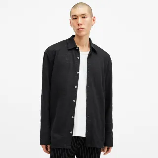 【ALLSAINTS】FOSTER 寬鬆純棉紋理長袖襯衫 M004PB(寬鬆版型)