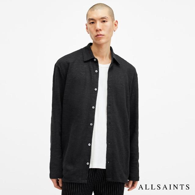 【ALLSAINTS】FOSTER 寬鬆純棉紋理長袖襯衫 M004PB(寬鬆版型)