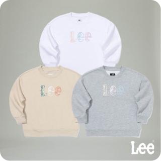 【Lee 官方旗艦】童裝 長袖厚T / 彩色塗鴉大LOGO 標準版型 共3色(LB411030848/LB41103097W/LB411030K14)